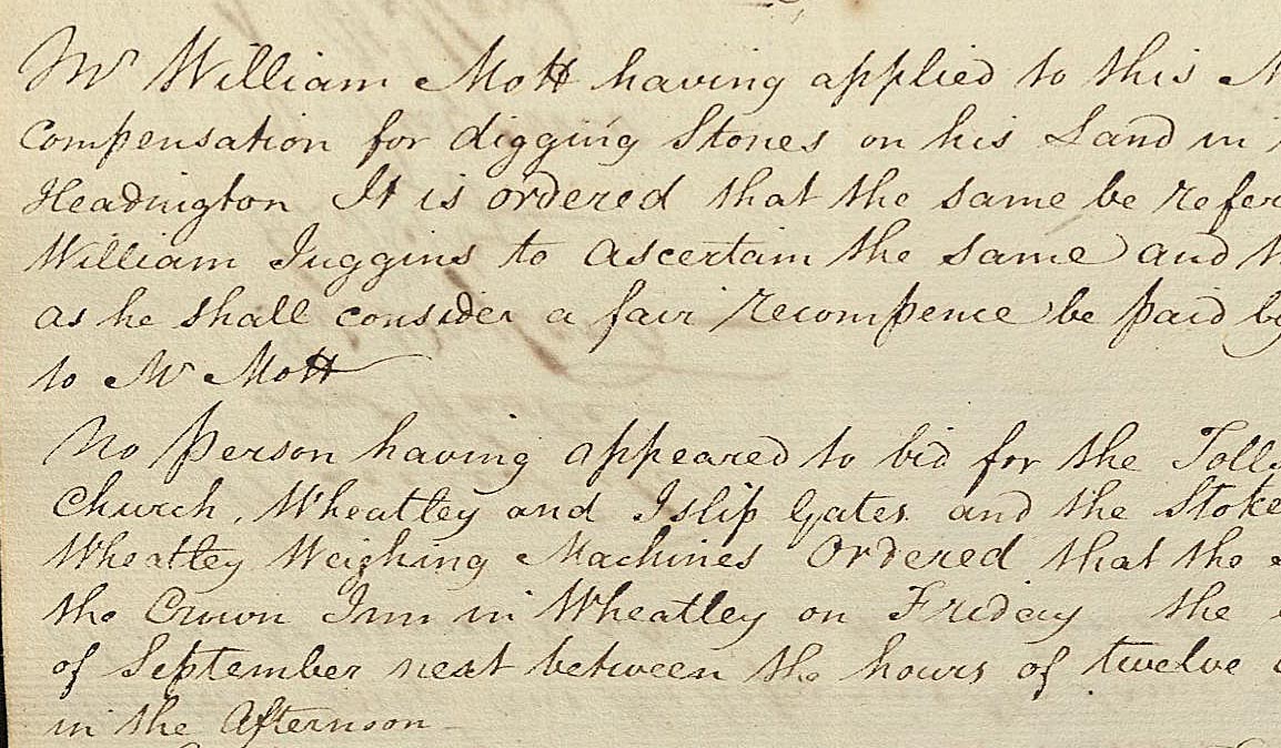 Stokenchurch Turnpike Trust Minute Book, 1807