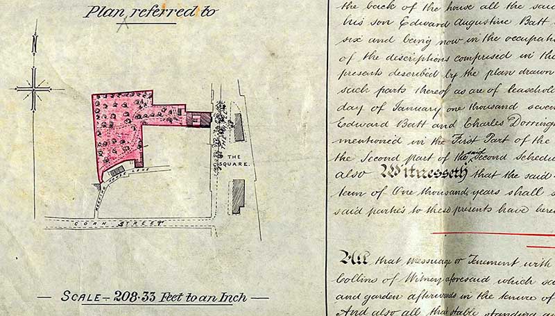 Deed of conveyance of the Hill in Witney, 1888