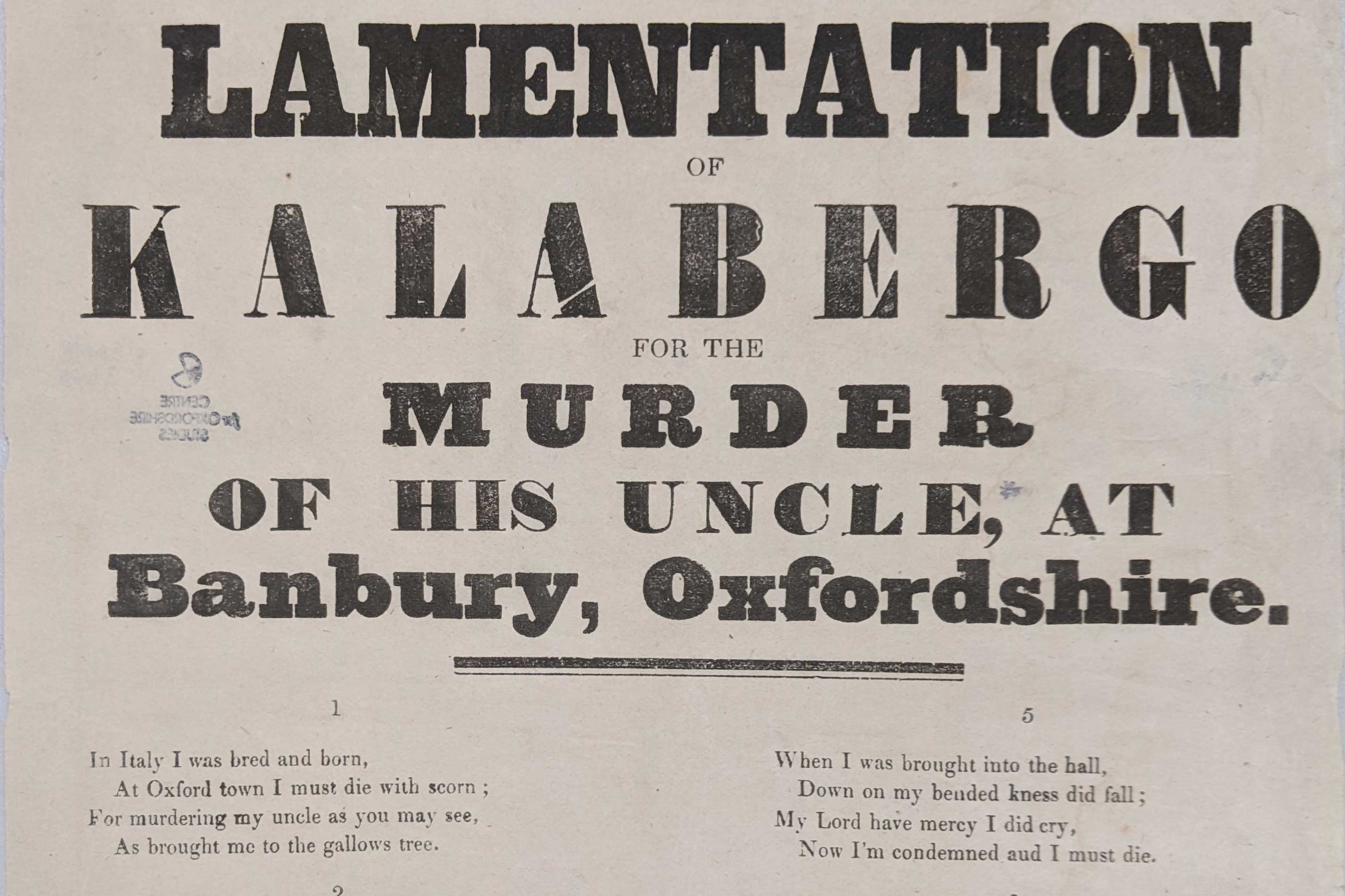 ‘‘Lamentation of Kalabergo’, 1852 